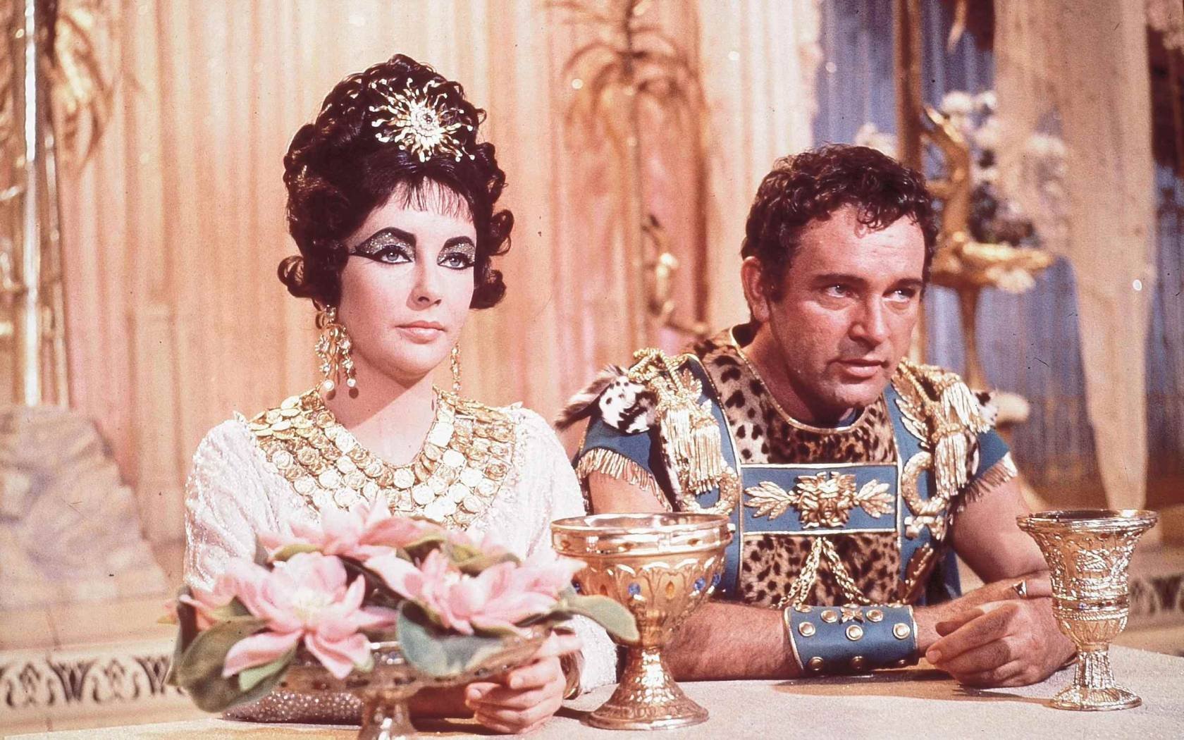 Elizabeth Taylor and Richard Burton as Cleopatra and Mark Antony in Joseph L. Mankiewicz's 1963 Hollywood epic.