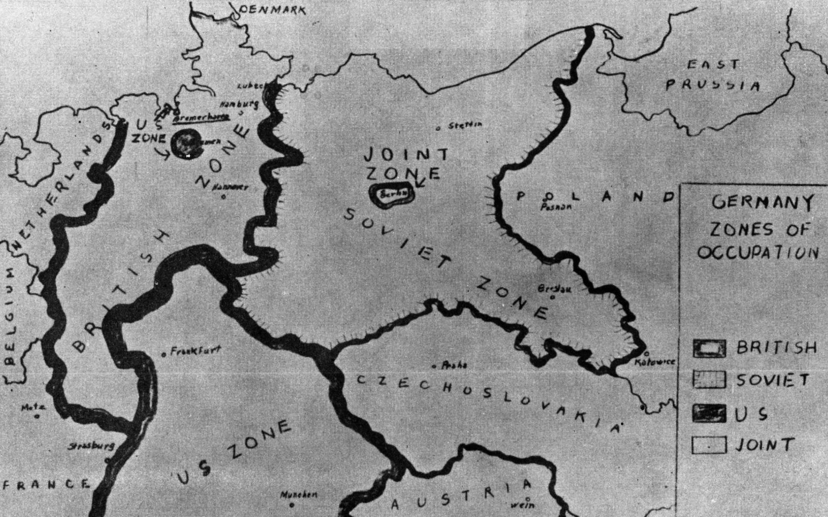 The division of Germany as proposed by the US special envoy Charles Bohlen.