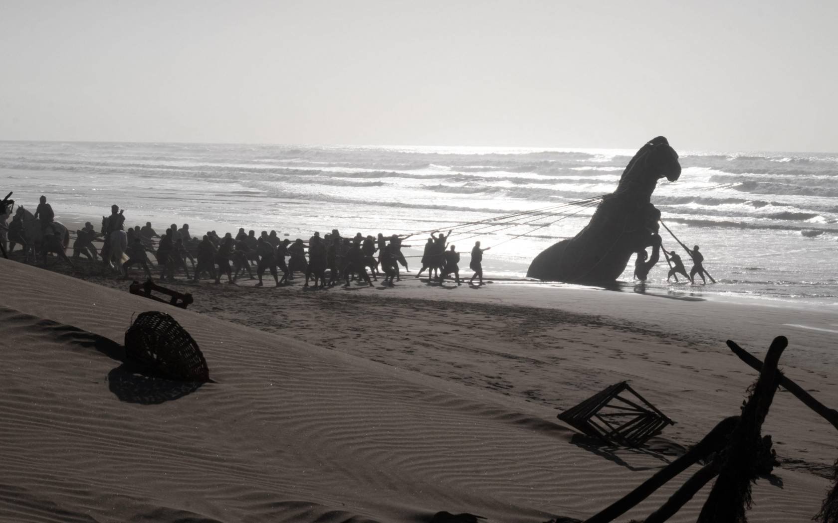 A still from Christopher Nolan's Odyssey.