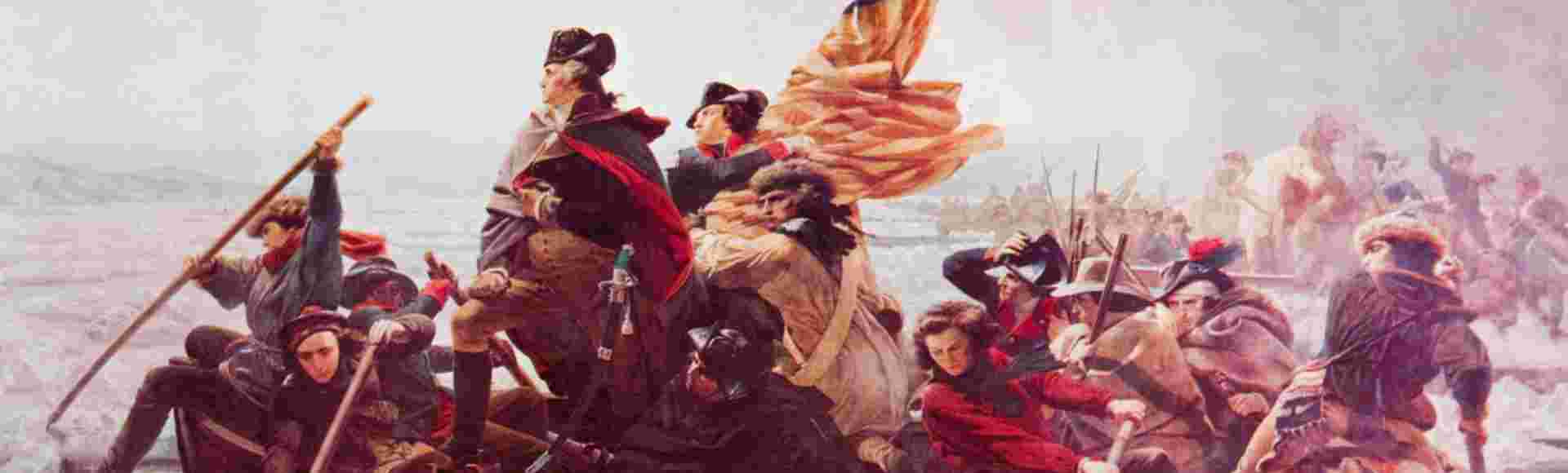George Washington crossing the Delaware.