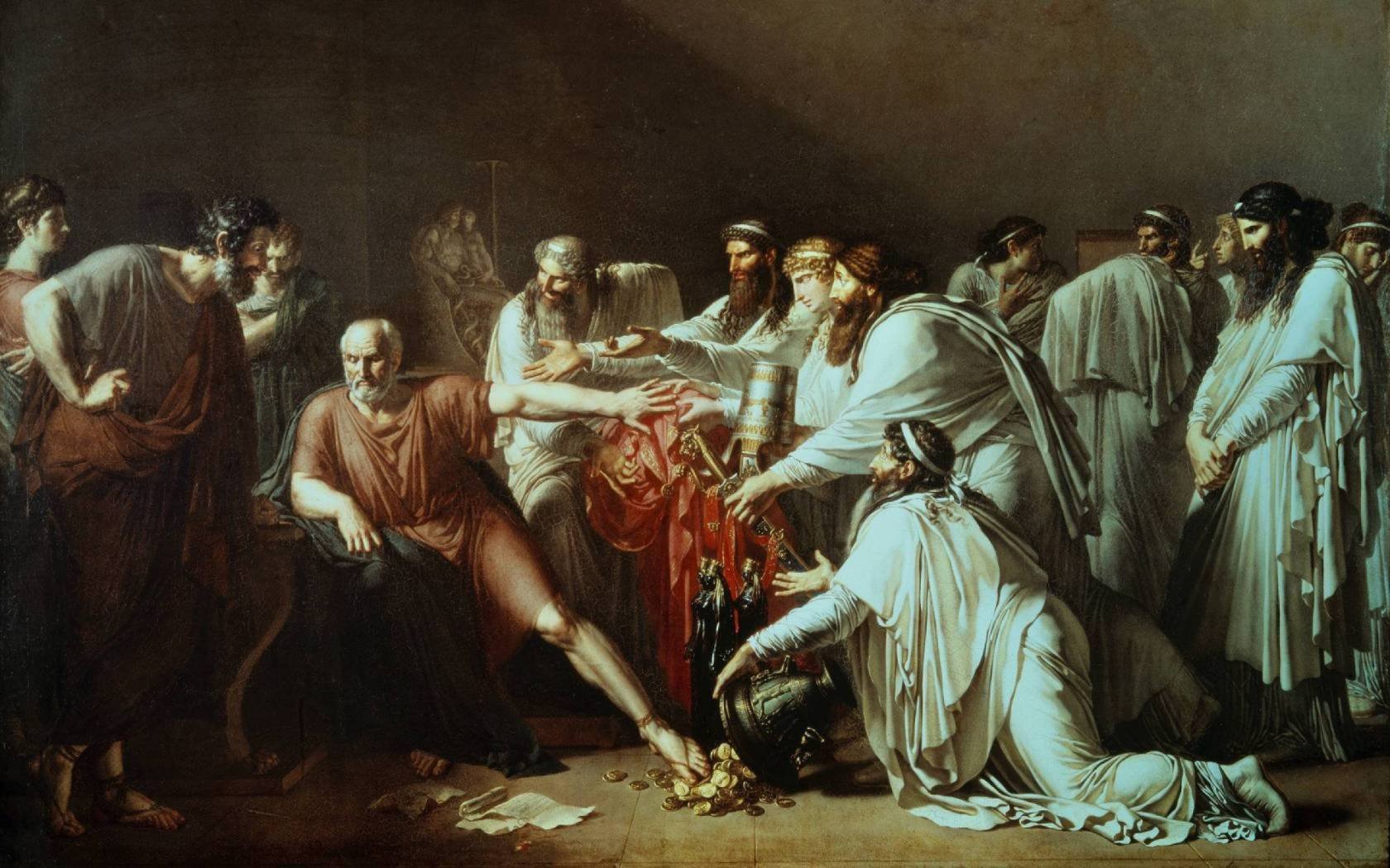 Hippocrates refuses presents from the envoys of King Artaxerxes, who tried to appeal to him to treat his soldiers in an epidemic.