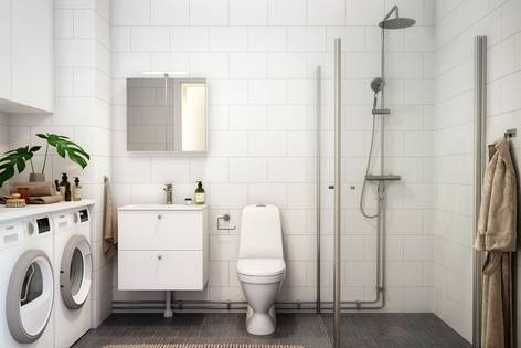 Inredning dusch/wc samt gäst-wc