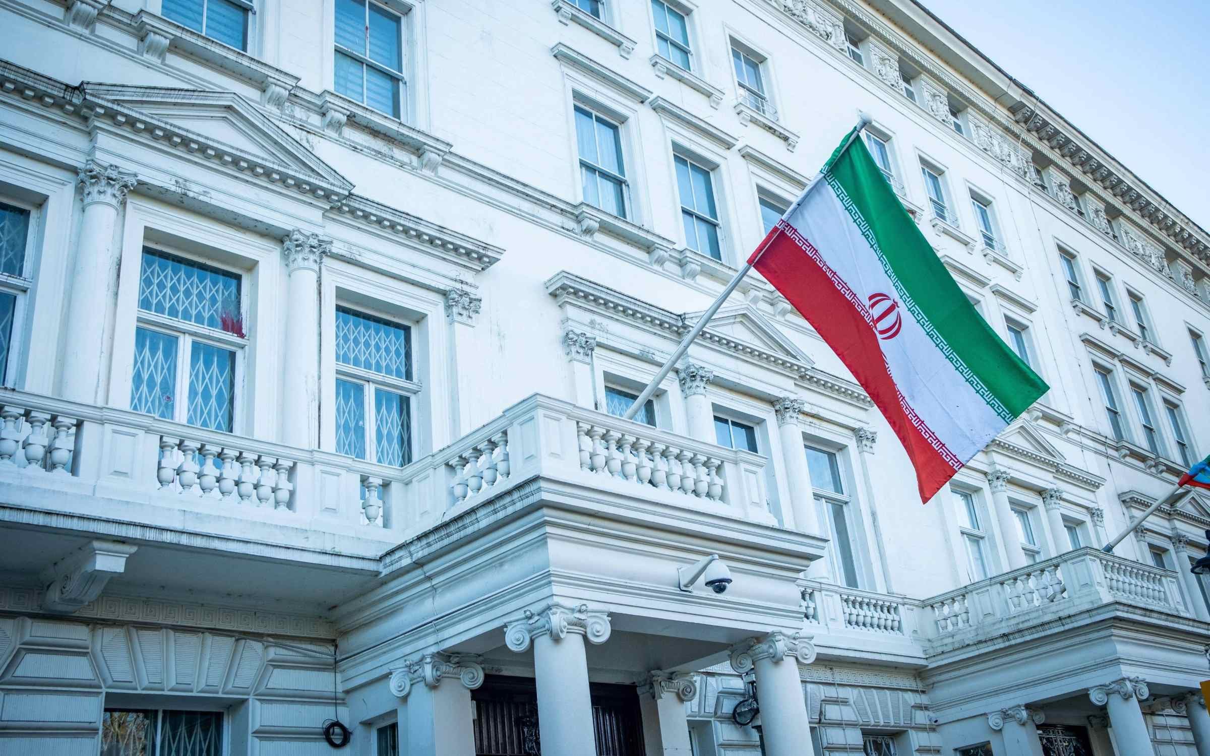 The Embassy of the Islamic Republic of Iran in London.