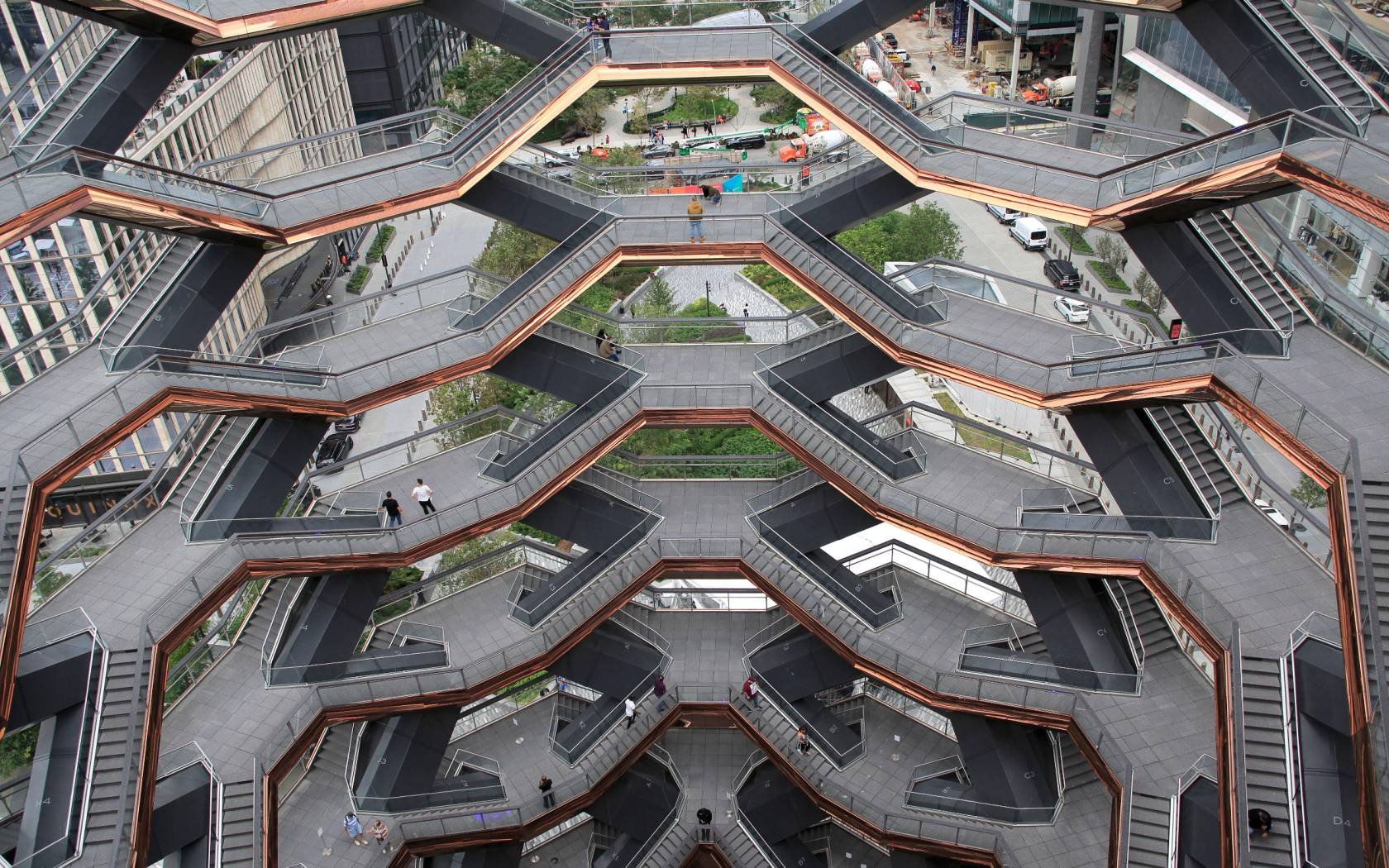 The Vessel at Hudson Yards, New York City. Credit: robertharding / Alamy Stock Photo.