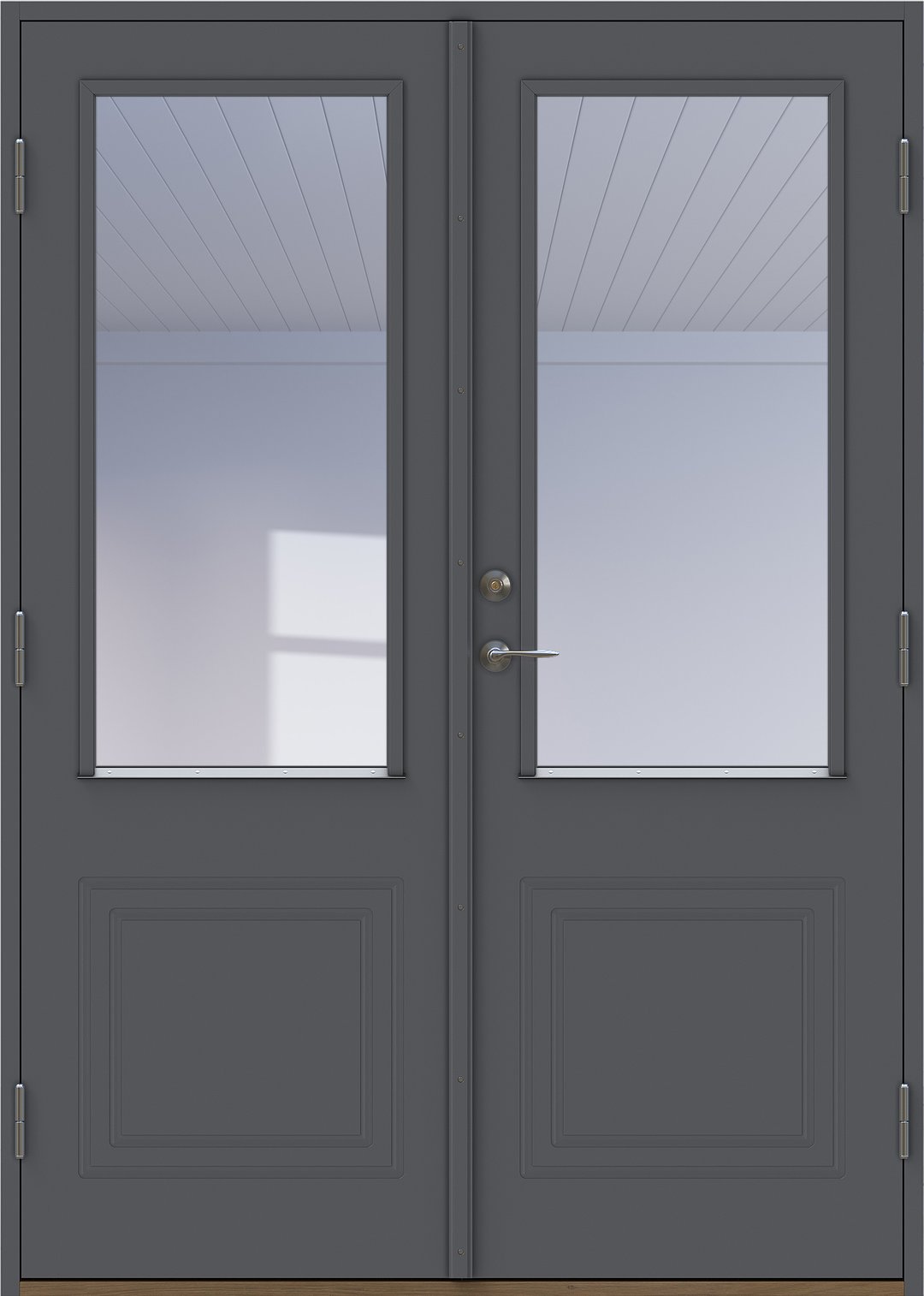 Alexandrit pardörr Mörkgrå