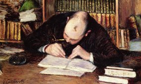 Gustave Caillebotte's Portrait of a Man Writing in His Study, 1885.
