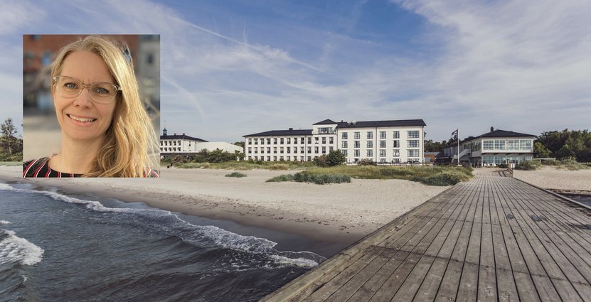 Ystad kommuns näringslivsutvecklare Jenny Norberg Randowo samarbetar med bland andra Ystad Saltsjöbad, för att hitta lösningar på kompetensbristen. Foto: Pressbild/ Ystad Saltsjöbad