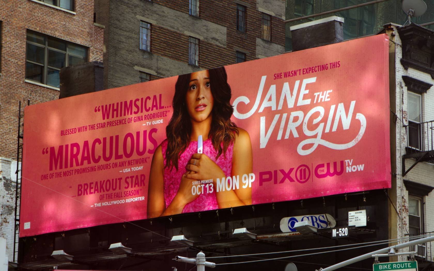 Billboard of Netflix show Jane the Virgin.