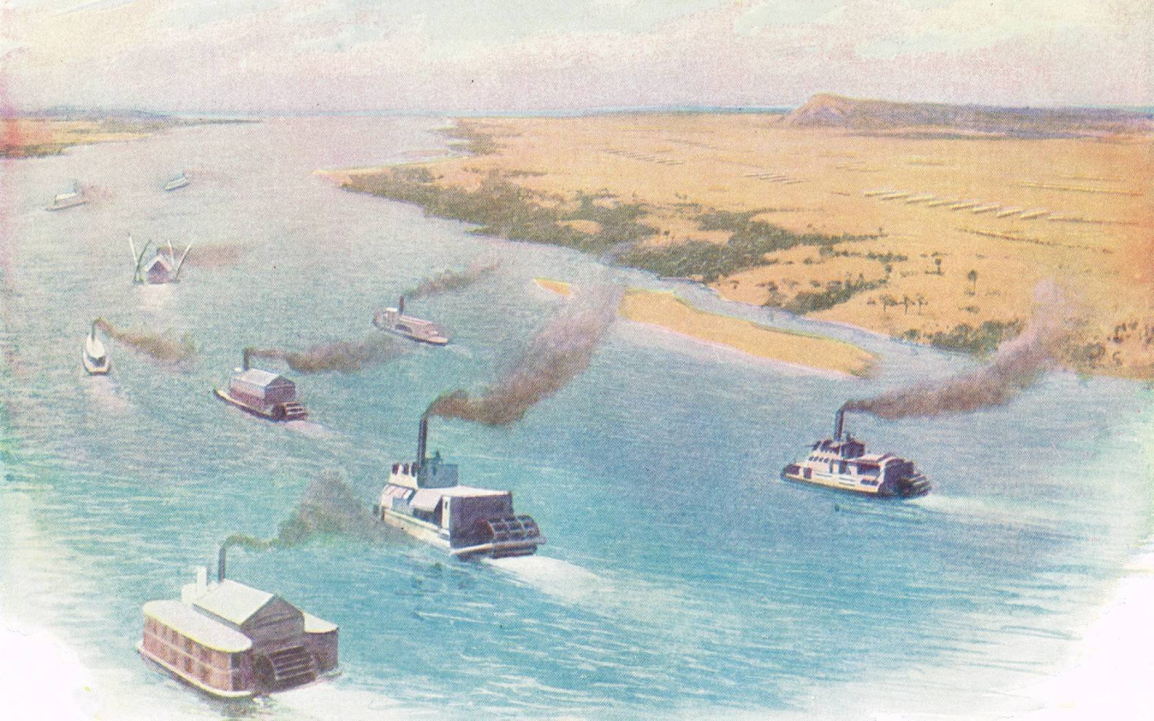 The advance of the Anglo Egyptian Force upon Omdurman, Battle of Omdurman 2 September 1898.