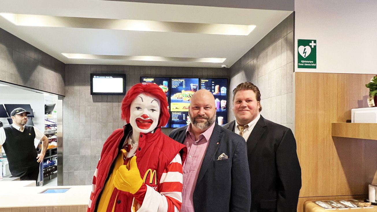 Patric Lundström var med och invigde McDonalds i Piteå.