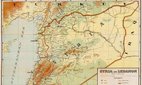 A map of Syria and Lebanon from the 1930s.