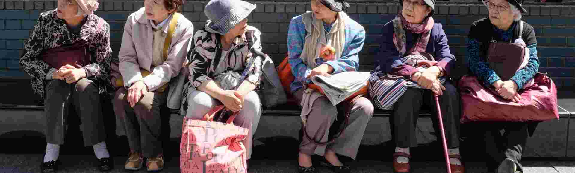 A group of elderly women in Kyoto, Japan. Credit: Trevor Mogg