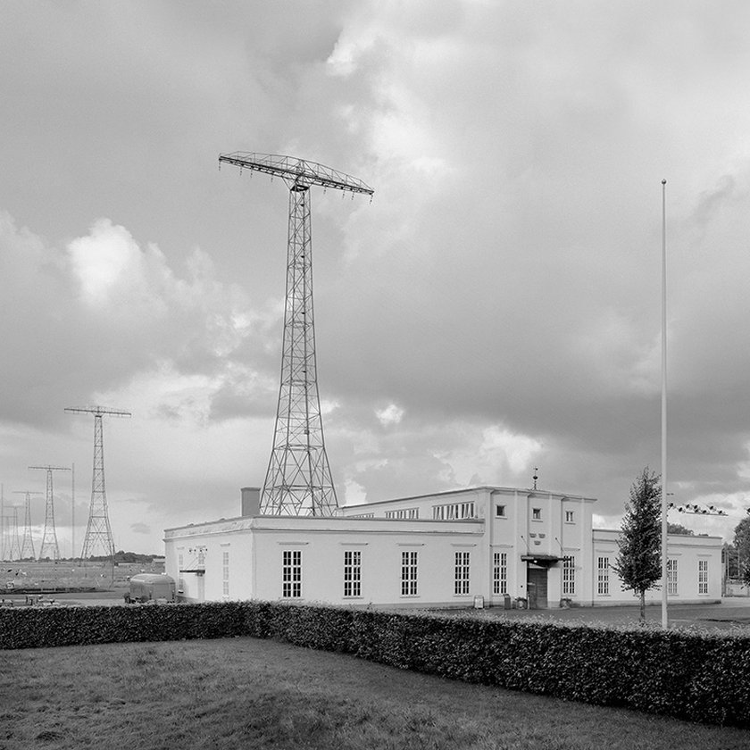 Grimeton radiostation med radiomaster.