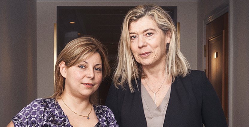 Nyutexaminerade. Carina Ringnell (till höger) fick nytt jobb som platschef för Krusenberg Herrgård, Alexandra Palacios driver hotell i Colombia. 