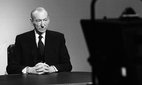 Austrian Federal President Kurt Waldheim, captured in a studio of the Austrian Broadcasting Corporation (ORF) in Vienna on March 19th 1987.
