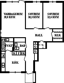 PlanlösningBigarråvägen 64 A