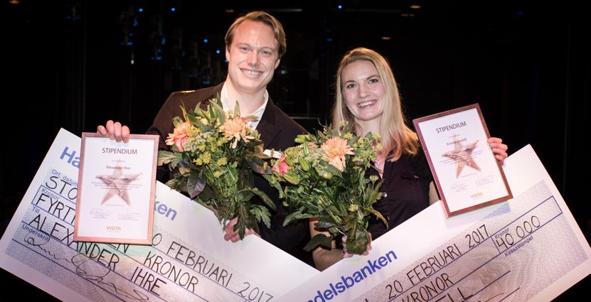 Glada vinnare. Hotellchefen Alexander Ihre, 28, och bagerichefen Emelie Lindell, 29, är Årets Unga Branschstjärnor 2017. 