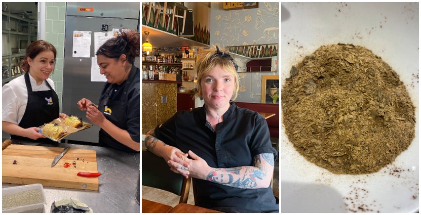 Lilit Petrosyan, Milla Ritzman och Evelina Liedman, studerande vid YH Akademin 