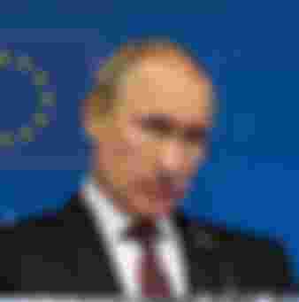 Vladimir Putin at an EU-Russia summit in Brussels