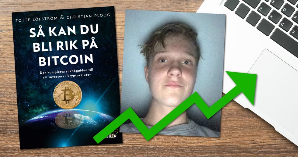 Viktor Engstedt vann Trijo News tävling om boken Så kan du bli rik på bitcoin.
