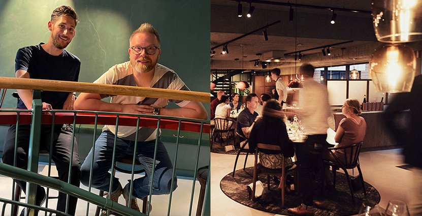 Nooks ägare, Alexander Bäckman, vd, och Gustaf Larsson, kökschef, ser ljust på framtiden i restaurangbranschen och nystarten i de nya, större lokalerna. Foto: Pauline Suzor