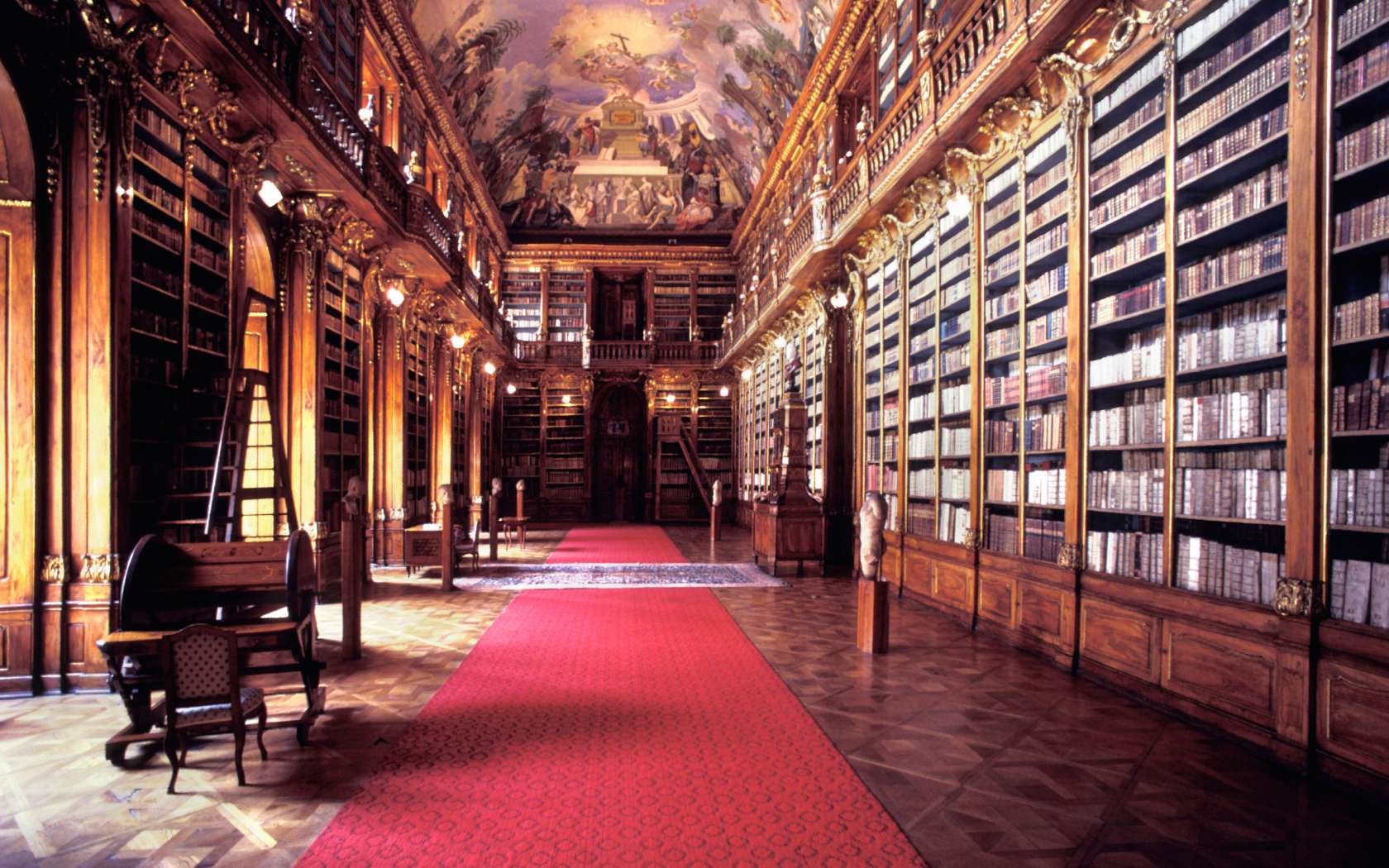 The Strahov public library in Prague.