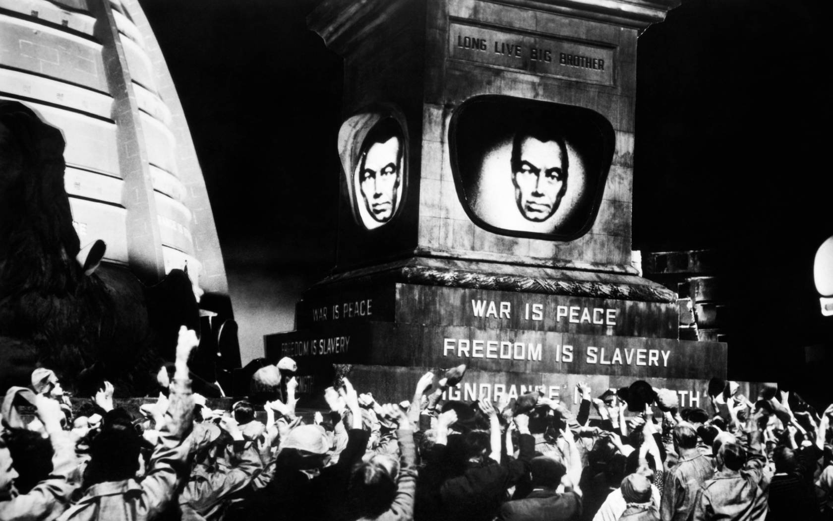 Still from a film version of George Orwell's 1984.