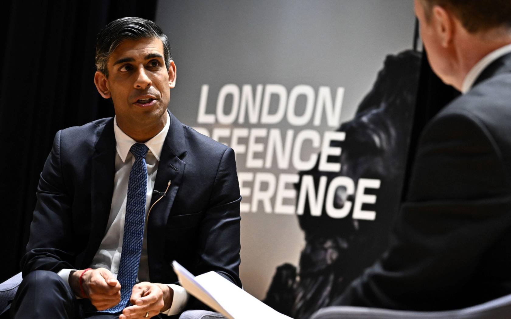 Prime Minister Rishi Sunak speaks with the director of the London Defence Conference, Iain Martin.