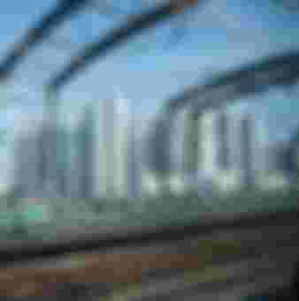 High-rise buildings in Hong Kong.