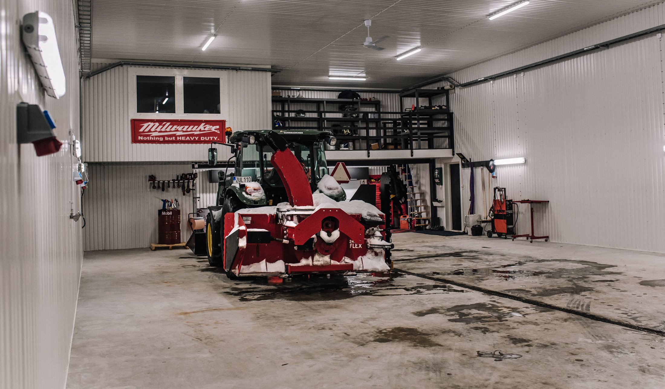 Maskinhall med järnvitriol