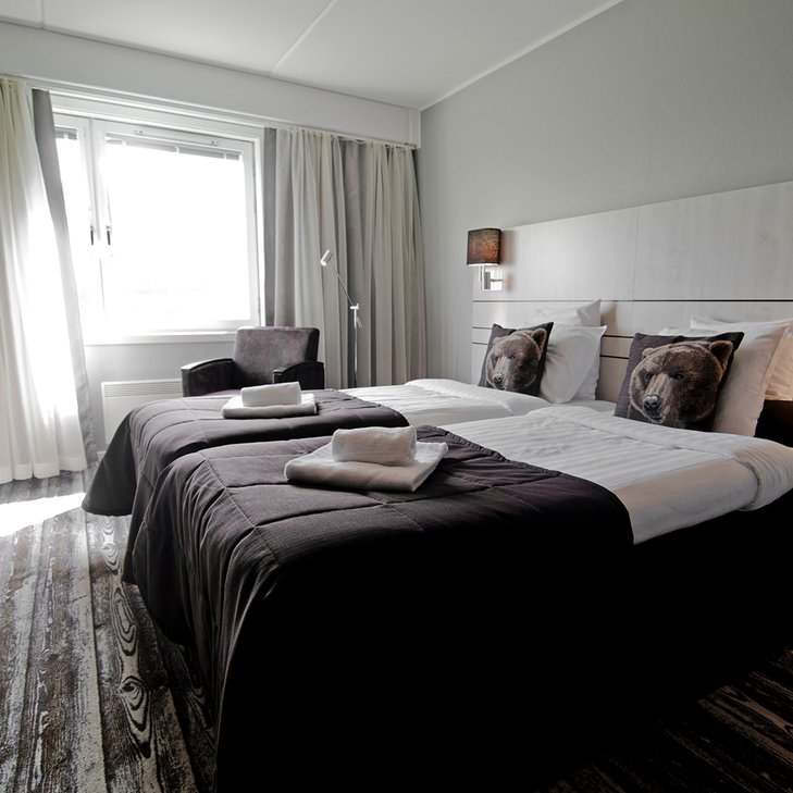 b&auml;ddat twin-dubbelrum p&aring; Hotell Fj&auml;llet