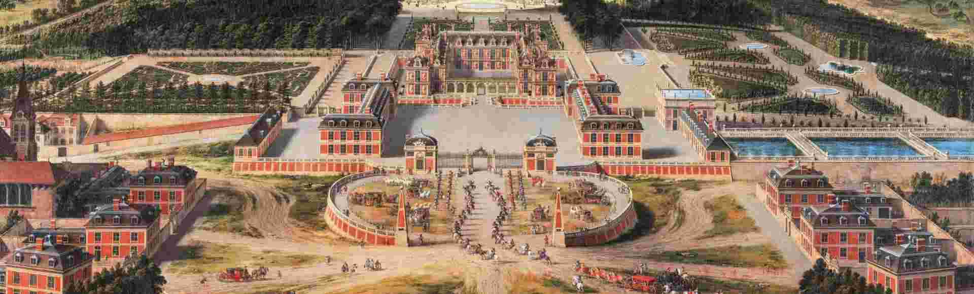 Pierre Patel's aerial view of Versailles and its gardens.