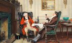 A Meaningful Discussion (1926) by Frank Moss Bennett.