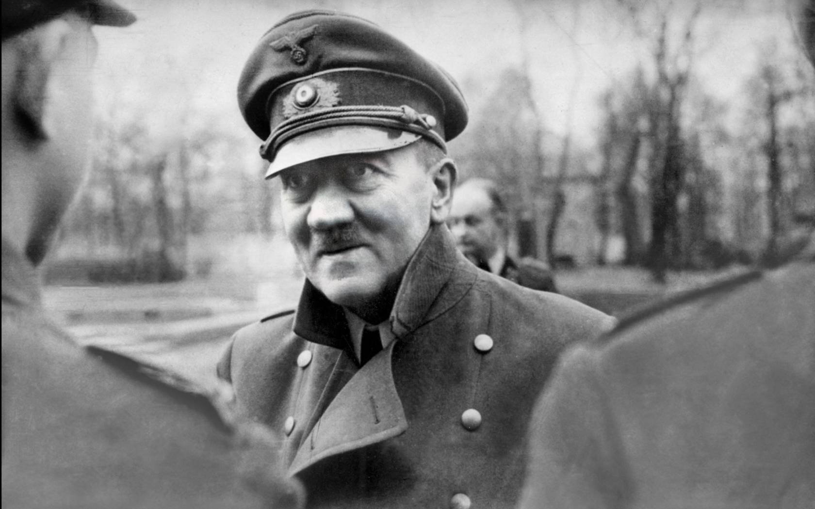 One of the last photographs of Adolf Hitler.