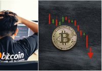 Bitcoin price falls almost 500 dollars in the course of an hour