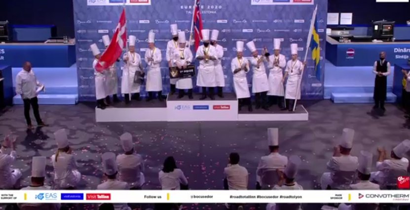 Danmark, Norge och Sverige fick dela prispall under livesändningen av Bocuse d’Or Europe. 