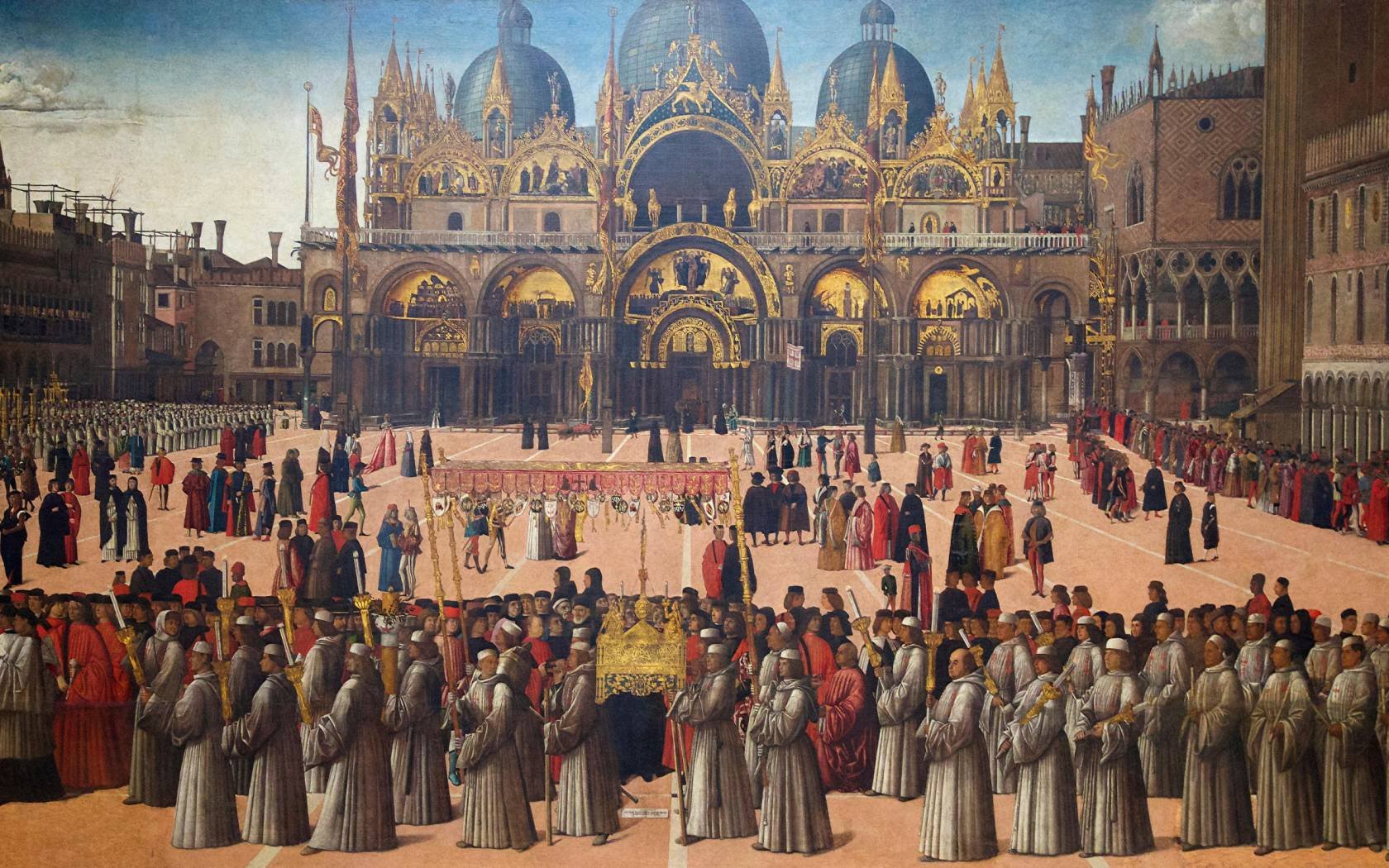 Procession in Piazza San Marco by Gentile Bellini, 1496.