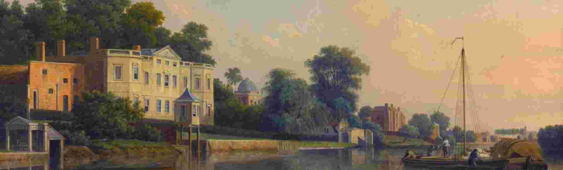 View of Alexander Pope's villa at Twickenham by Samuel Scott.