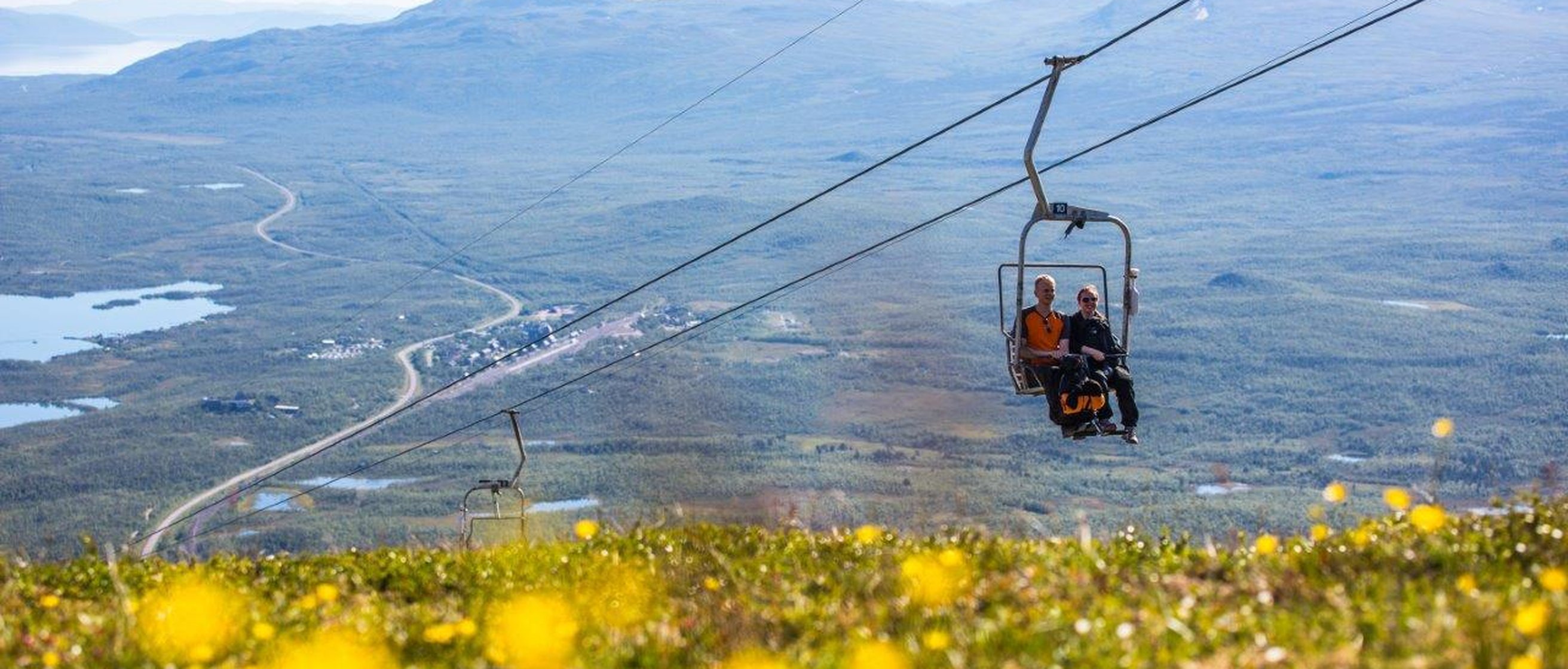 Linbana till Aurora Sky Station sommar