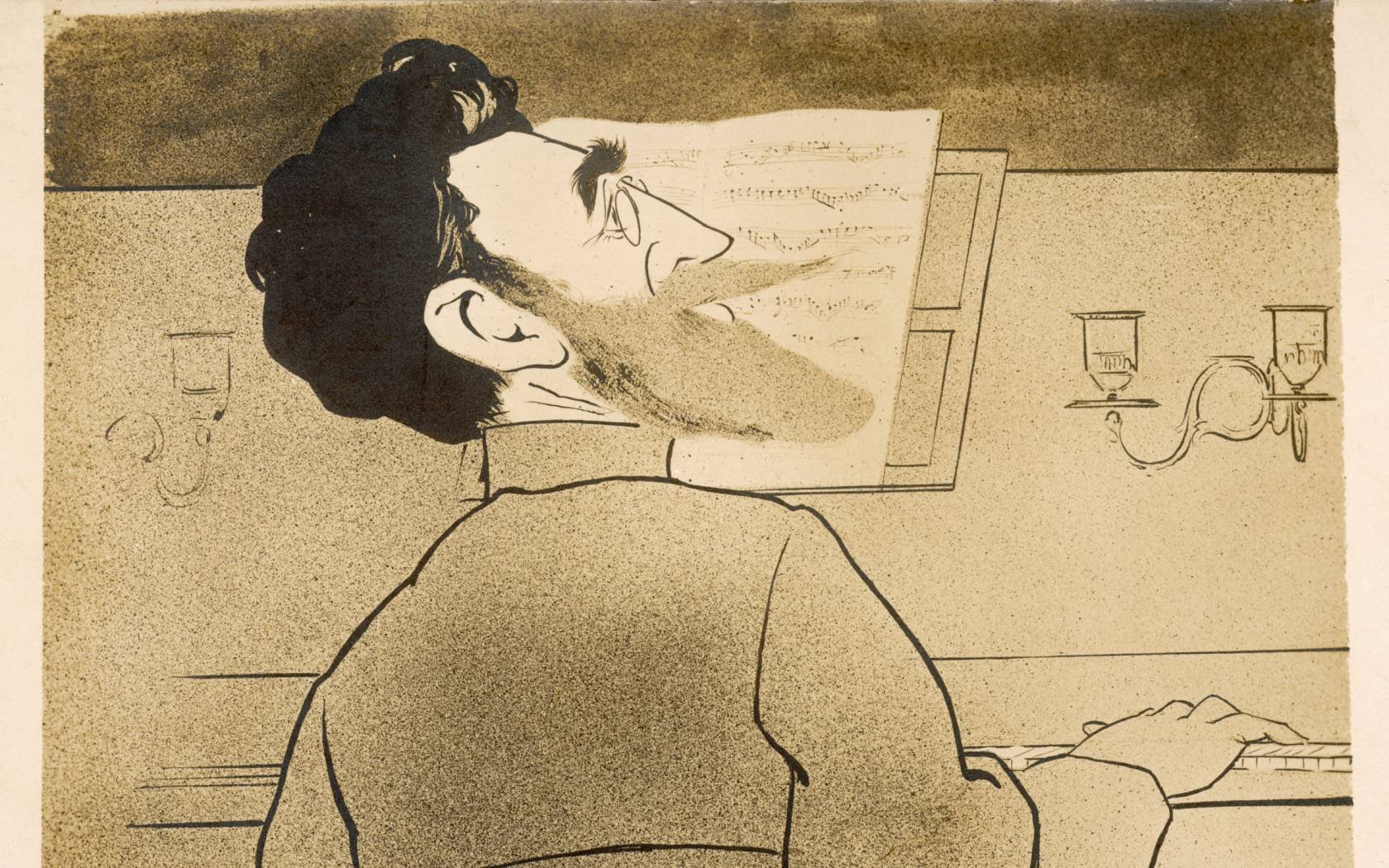 Renaudin's print of the composer Erik Satie.