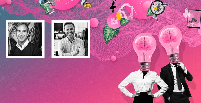De innovativa kliv som tagits under pandemin kommer stärka <br />
företagen, menar Christian Lundén (t v), Director of Projects <br />
på Nordic Choice, och Robert Arvidsson, kommersiell chef på <br />
Liseberg. Foto: Nordic Choice/Liseberg Illustration: Angelica Zander 