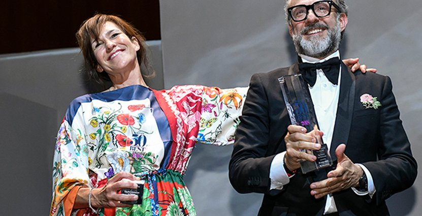 Ett av restaurangvärldens mesta power couples. Lara Gilmore och Massimo Bottnar. Foto: The World's 50 Best Restaurants