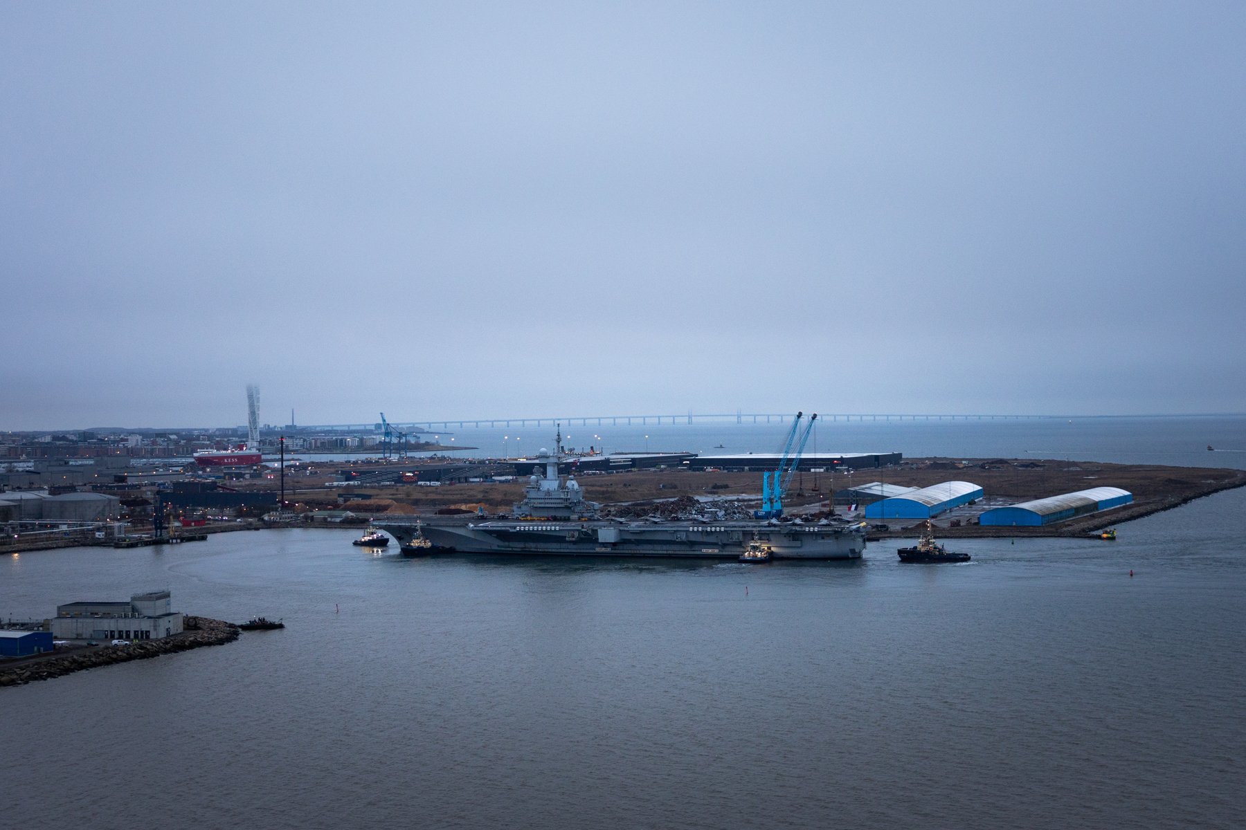 Charles de Gaulle franskt hangarfartyg Malmö