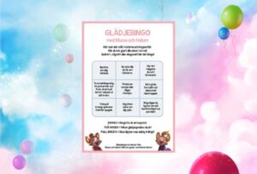 Gl&auml;djebingo med Musse & Helium