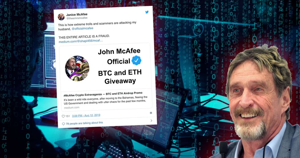 Kryptobedragarnas nya trick: Låtsas vara John McAfee