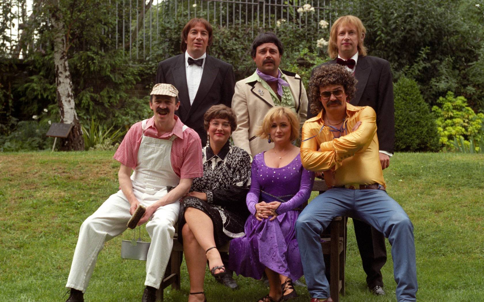 The cast of the BBC series 'The Fast Show'.