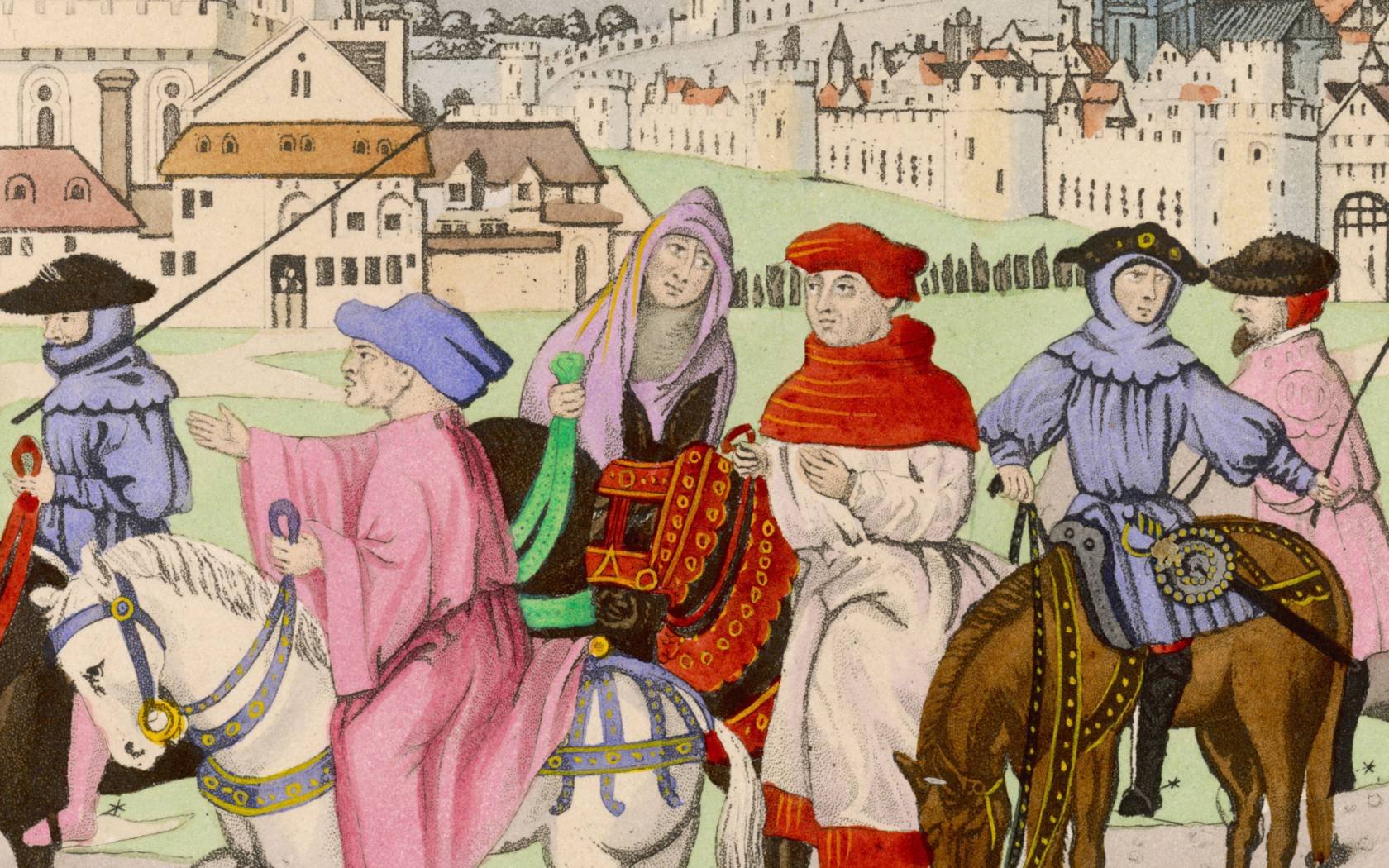 The Canterbury pilgrims.