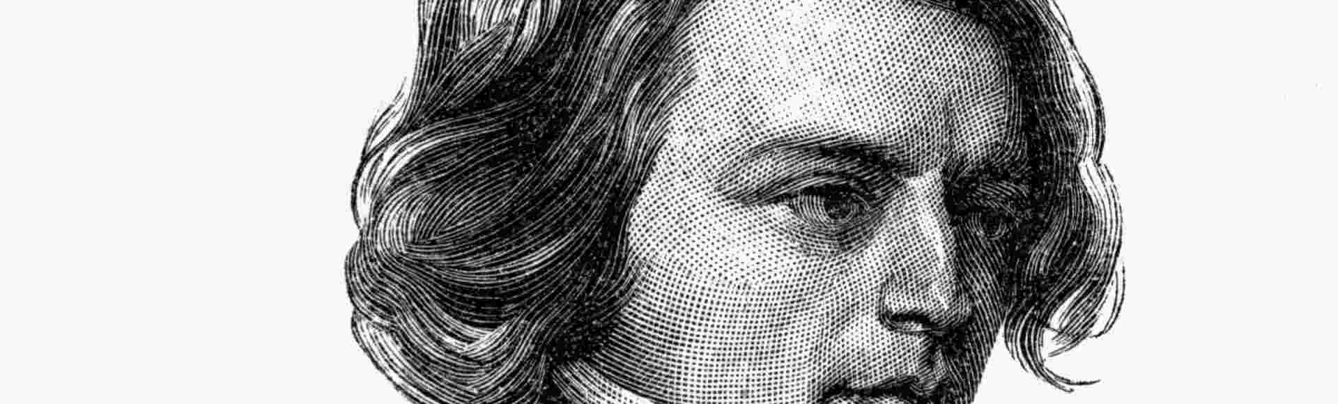 A wood engraving of a youthful Alfred Tennyson.