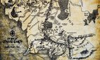Map of Middle Earth from 'The Lord of the Rings'.