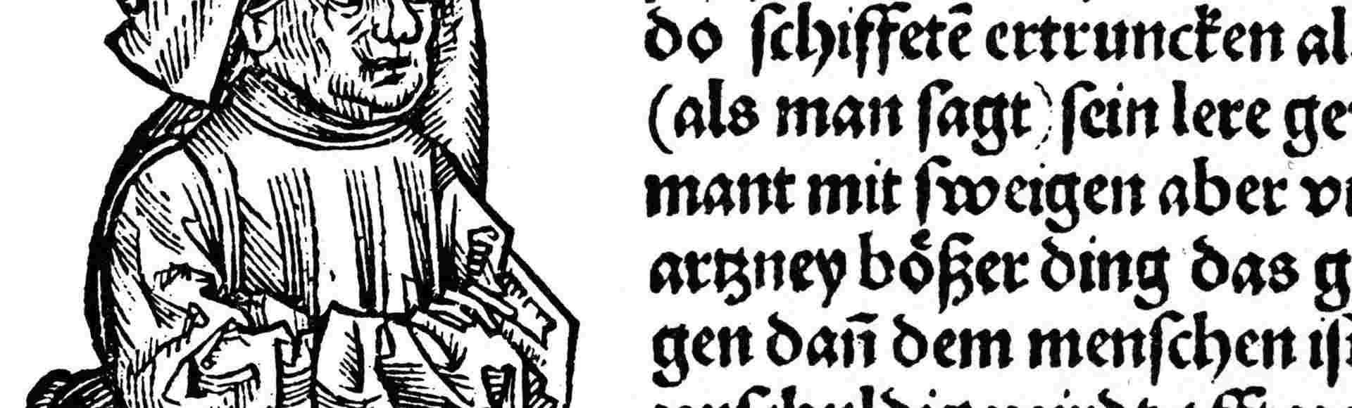 SIMONIDES (c556-c468 B.C.). /nGreek poet. Woodcut, German, 15th century.